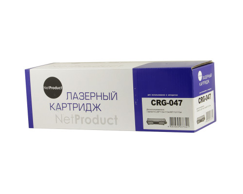 Тонер-картридж NetProduct (N-№047) для Canon i-SENSYS LBP112w/113w/MF112/113w, 1,6K