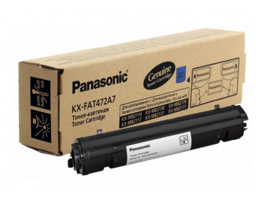 Тонер-картридж Panasonic KX-MB2110/2130/2170 (О) KX-FAT472A7, BK, 2K