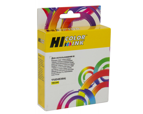 Картридж Hi-Black (HB-C4838A) для HP DJ 2000C/CN/2500C/2200/2250/500/800, №11, Y