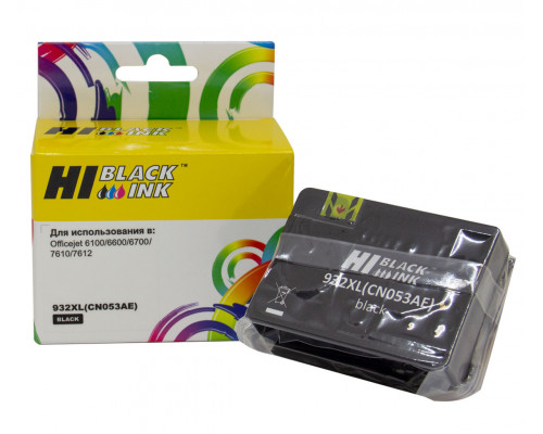Картридж Hi-Black (HB-CN053AE) для HP Officejet 6100/6600/6700, №932XL, Bk