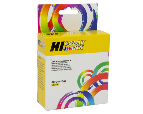 Картридж Hi-Black (HB-C4913A) для HP DJ 500/800, №82, Y