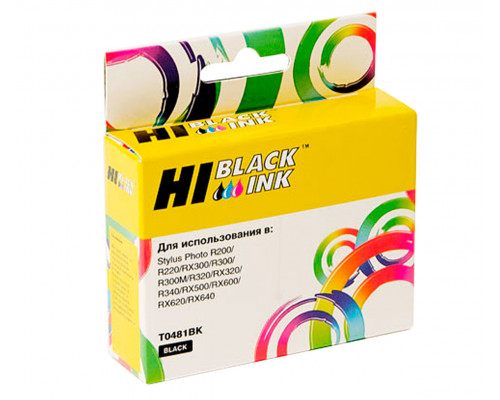 Картридж Hi-Black (HB-T0481) для Epson Stylus Photo R200/R300/RX500/RX600, Bk
