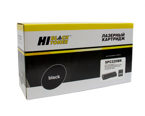 Картридж Hi-Black (HB-SPC220Bk) для Ricoh Aficio SPC220DN/C221DN/C222SF/C240DN, Bk, 2K