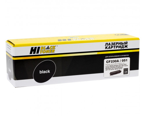 Тонер-картридж Hi-Black (HB-CF230A/051) для HP LJ Pro M203/MFP M227/LBP162dw/MF 264dw/267, 1,6K с/ч