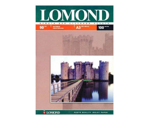 Фотобумага Lomond матовая односторонняя (0102001), A4, 90 г/м2, 100 л.