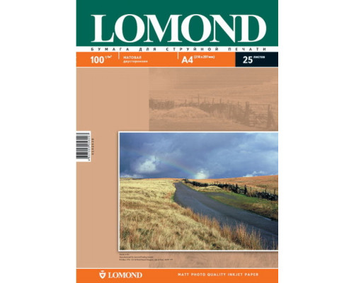 Фотобумага Lomond матовая двусторонняя (0102002), A4, 100 г/м2, 100 л.