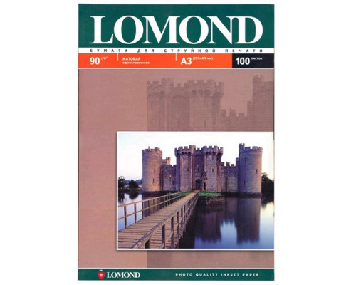 Фотобумага Lomond матовая односторонняя (0102011), A3, 90 г/м2, 100 л.