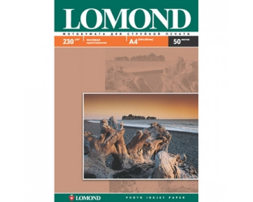 Фотобумага Lomond матовая односторонняя (0102016), A4, 230 г/м2, 50 л.