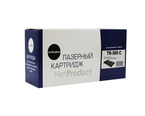 Тонер-картридж NetProduct (N-TK-580C) для Kyocera FS-C5150DN/ECOSYS P6021, C, 2,8K