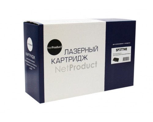 Картридж NetProduct (N-SP377HE) для Ricoh Aficio SP377DNwX/SP377SFNwX/SP377SNwX, 6,4K