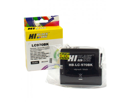 Картридж Hi-Black для Brother MFC-260c/235c/DCP-150c/135c, LC970Bk/LC1000Bk, black