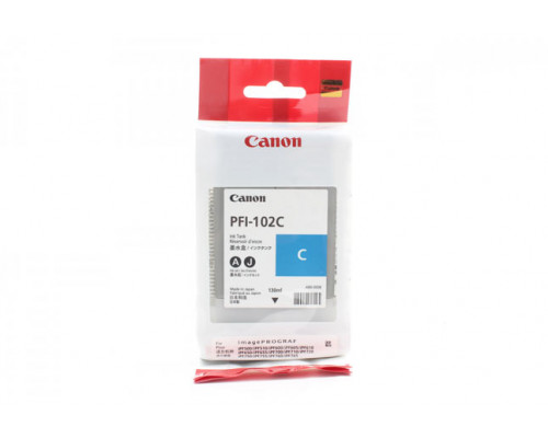 Картридж PFI-102C Canon iPF500/ iPF600/iPF610/iPF700, 130мл (O) PFI-102C Cyan 0896B001