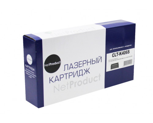 Тонер-картридж NetProduct (N-CLT-K406S) для Samsung CLP-360/365/368/CLX-3300/3305, Bk,1,5K