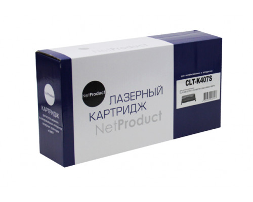 Тонер-картридж NetProduct (N-CLT-K407S) для Samsung CLP-320/320n/325/CLX-3185, Bk, 1,5K