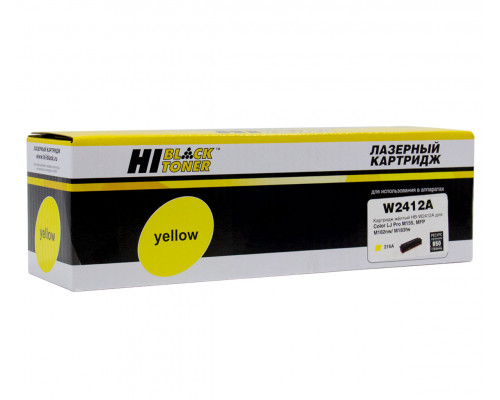 Картридж Hi-Black (HB-W2412A) для HP CLJ Pro M155a/MFP M182n/M183fw, Y, 0,85K, без чипа