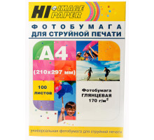Фотобумага Hi-Image Paper глянцевая односторонняя, A4, 170 г/м2, 100 л.