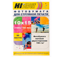 Фотобумага Hi-Image Paper матовая двусторонняя, 10x15 см, 190 г/м2, 50 л.