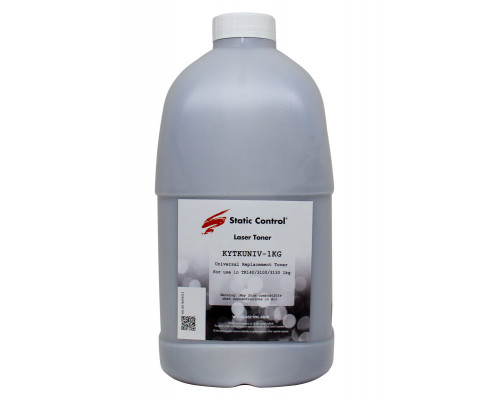 Тонер Static Control для Kyocera FS-1130/4300 (TK-1140/TK-3130), KYTKUNIV, Bk, 1 кг, флакон