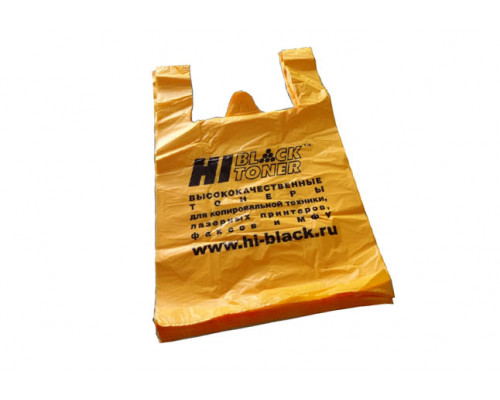 Пакет-майка Hi-Black, ПНД, цвет-желтый, 380x600 мм (в упаковке 100 шт.)